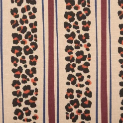 Dekostoff Baumwolle Canvas Halbpanama Leoli2 Leo Streifen beige bordeaux 1,50m Breite