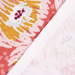 Dekostoff Baumwolle Canvas Laetizia Blumen abstrakt groß rot rosa 1,5m Breite