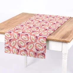 Dekostoff Baumwolle Canvas Tesaya Blumen abstrakt klein rosa rot 1,5m Breite