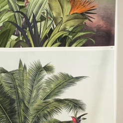Dekostoff Baumwolle Halbpanama Garden of Eden Panel Palmen Vögel 1Stk 140x140cm