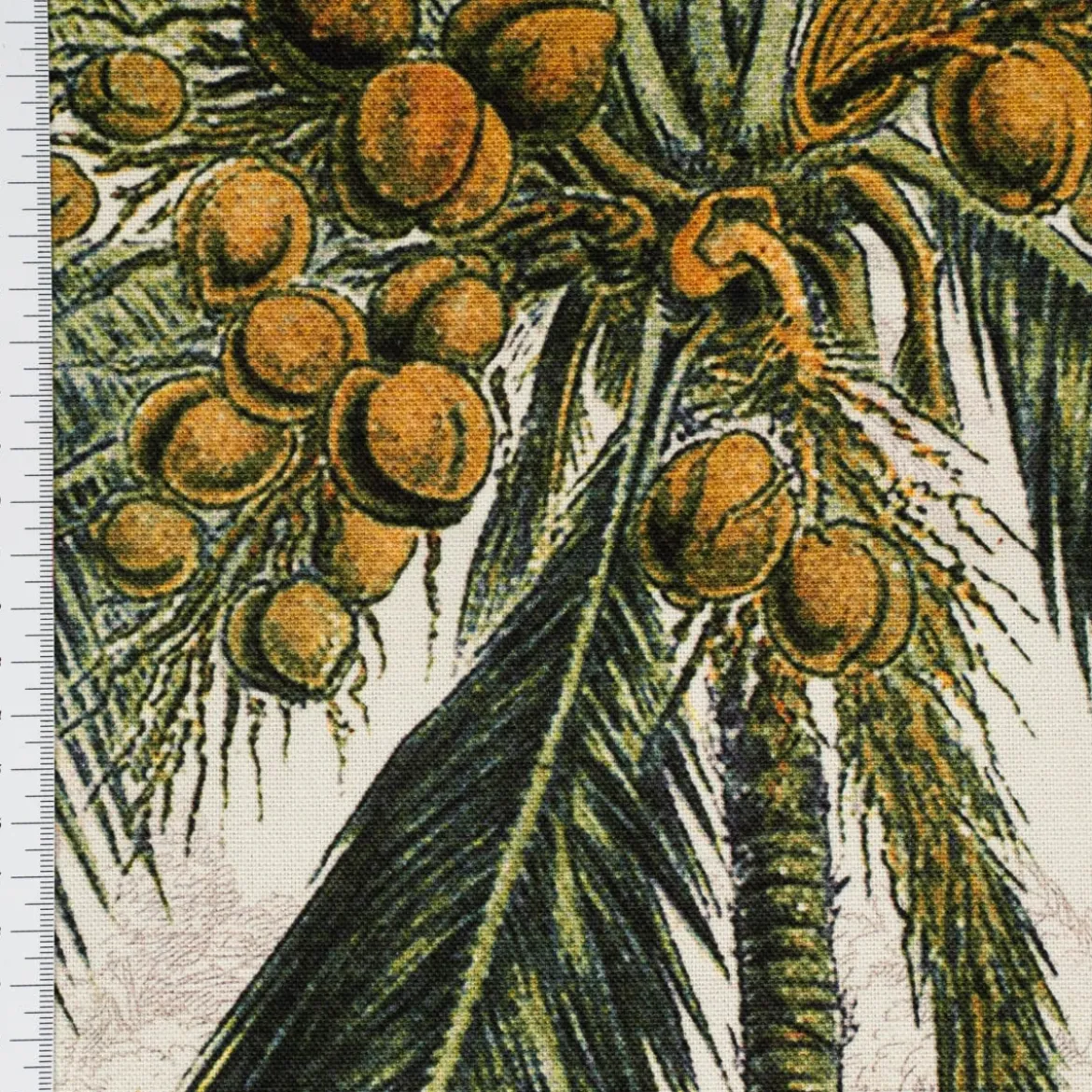 Dekostoff Baumwolle Halbpanama Garden of Eden Panel Palmen Vögel 1Stk 140x140cm