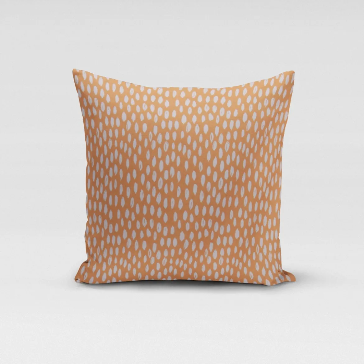 Dekostoff Baumwollstoff Bayside Tupfen Pinselstriche orange weiß 1,38m Breite