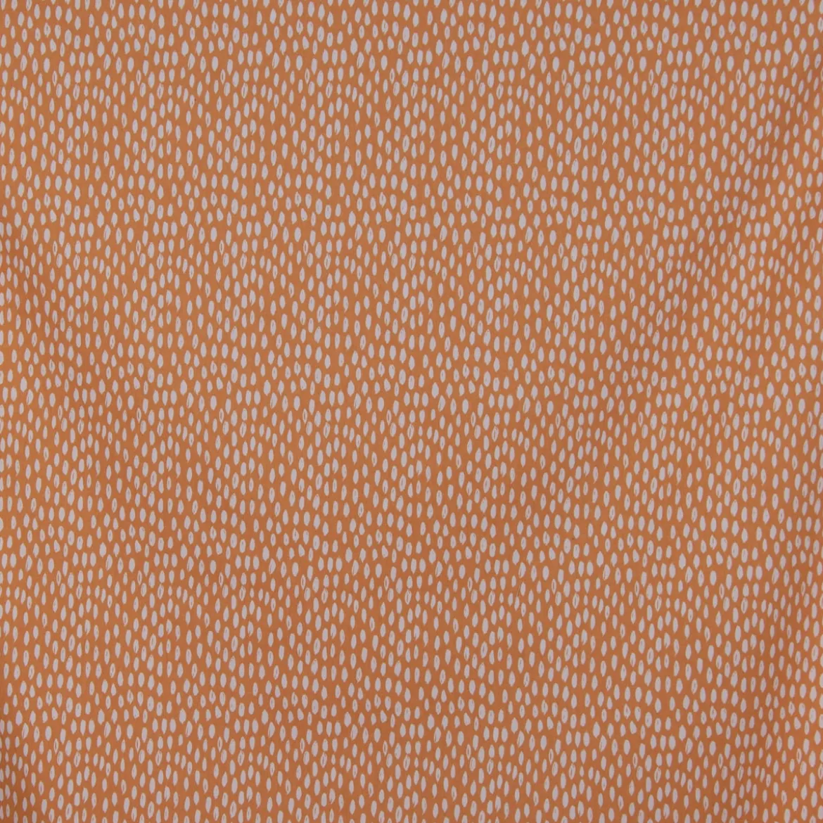 Dekostoff Baumwollstoff Bayside Tupfen Pinselstriche orange weiß 1,38m Breite