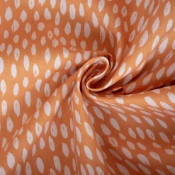 Dekostoff Baumwollstoff Bayside Tupfen Pinselstriche orange weiß 1,38m Breite