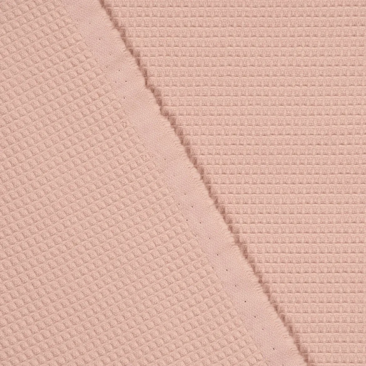 Dekostoff Baumwollstoff überbreit Waffelrelief Kästchenstruktur altrosa 2,80m Breite