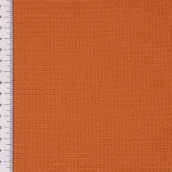 Dekostoff Baumwollstoff überbreit Waffelrelief Kästchenstruktur burnt orange 2,80m Breite