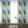 Dekostoff Baumwollstoff geometrisch Retro Sechseck blau grün weiß 1,4m Breite