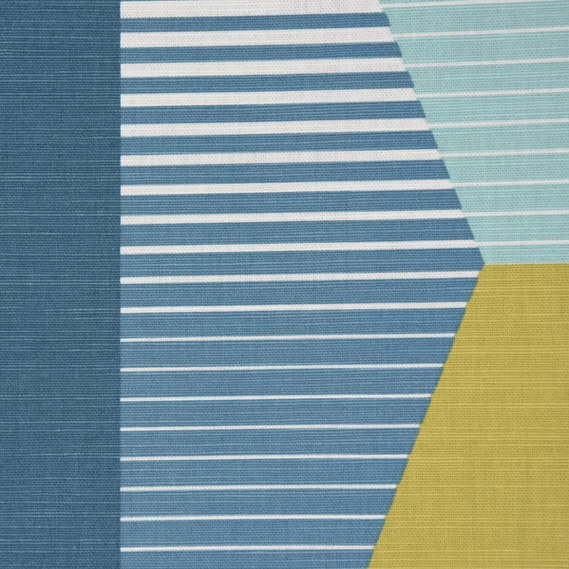 Dekostoff Baumwollstoff geometrisch Retro Sechseck blau grün weiß 1,4m Breite