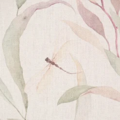 Dekostoff Baumwollstoff Halbpanama Digitaldruck Aquarell Blätter Blüten Schmetterling weiß pastell 1,40m Breite