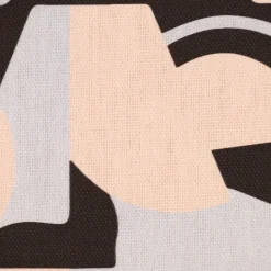 Dekostoff Baumwollstoff Halbpanama Java Retro Formen schwarz apricot flieder gelb 1,40m Breite