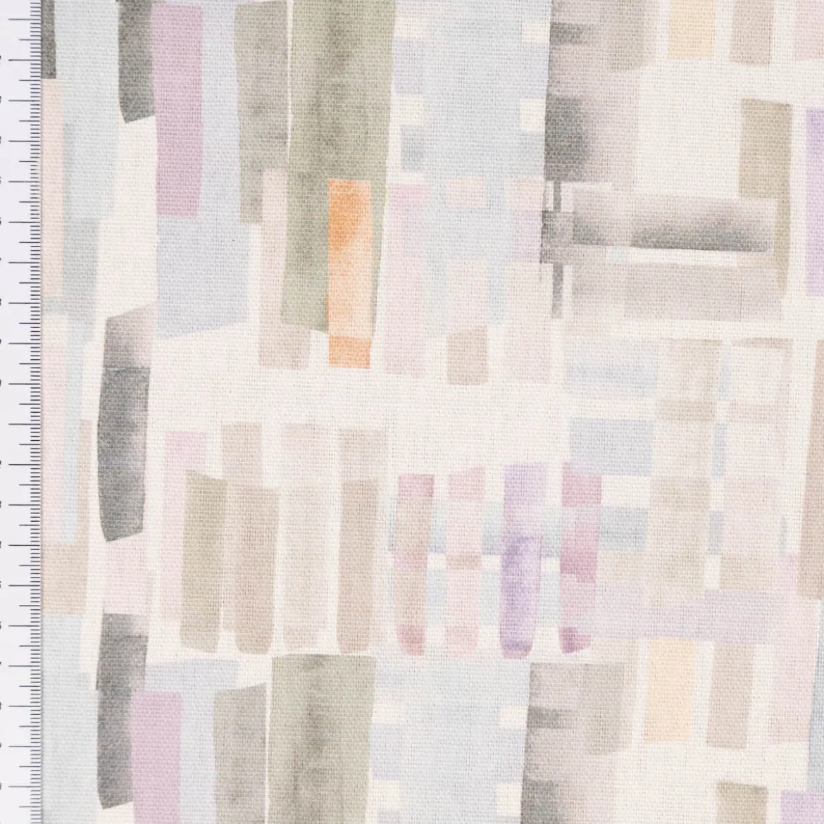 Dekostoff Baumwollstoff Halbpanama Denise Soft Aquarell Streifen pastell lila 1,40m Breite