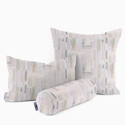 Dekostoff Baumwollstoff Halbpanama Denise Soft Aquarell Streifen pastell lila 1,40m Breite