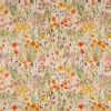 Dekostoff Baumwollstoff Halbpanama Leinenlook Wildflower Sunny Field Wiesenblumen natur bunt 1,40m Breite