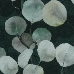 Dekostoff Baumwollstoff Halbpanama Digitaldruck Eucalyptus Boho Leaf Eukalyptus Blätter grün 1,40m Breite