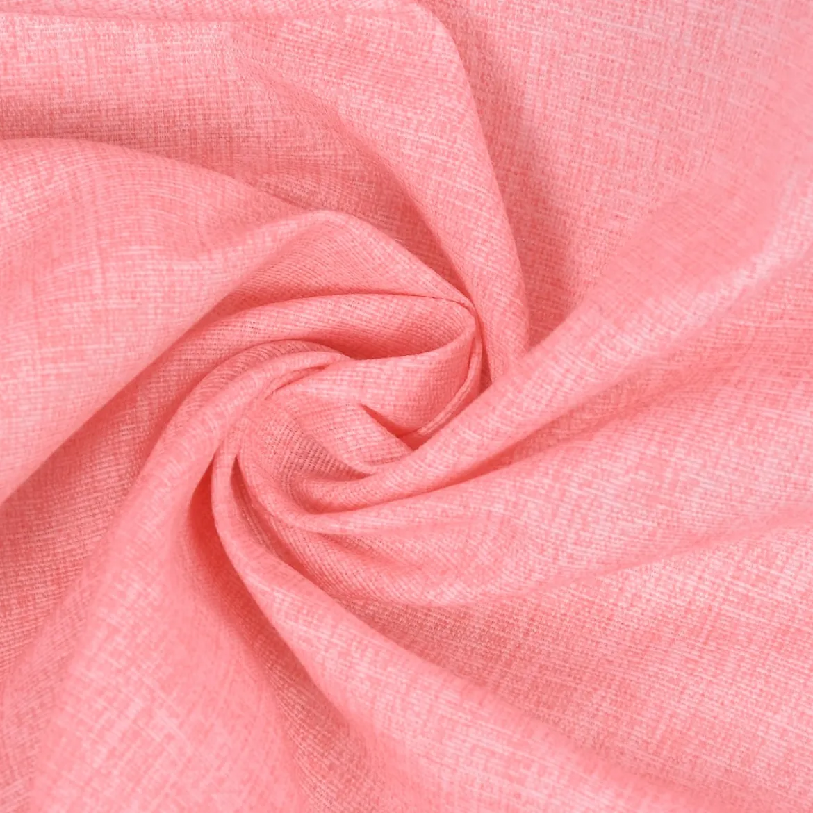 Dekostoff Baumwollstoff Leinenoptik einfarbig rosa