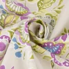 Dekostoff Baumwollstoff Mirabelle Blumen Blüten abstrakt beige grün lila 1,38m Breite