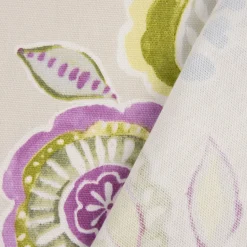 Dekostoff Baumwollstoff Mirabelle Blumen Blüten abstrakt beige grün lila 1,38m Breite