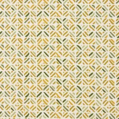 Dekostoff Baumwollstoff PANZO Geometrisch Striche weiß grün gelb 1,4m Breite