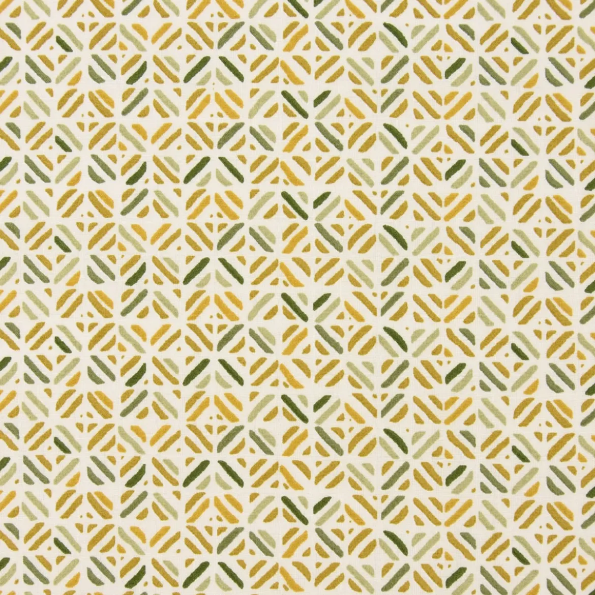 Dekostoff Baumwollstoff PANZO Geometrisch Striche weiß grün gelb 1,4m Breite