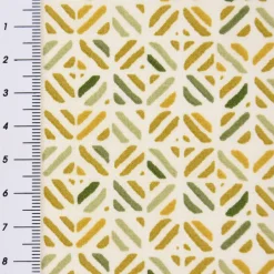 Dekostoff Baumwollstoff PANZO Geometrisch Striche weiß grün gelb 1,4m Breite