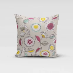 Dekostoff Baumwollstoff Sundance Blumen beige ocker beere aqua 1,4m Breite