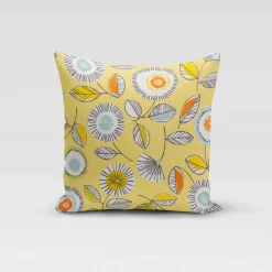 Dekostoff Baumwollstoff Sundance Blumen hellgrün braun orange aqua 1,4m Breite