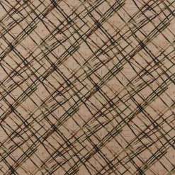 Dekostoff Baumwollstoff Tischdeckenstoff Bambuszweige beige grün braun 1,60m Breite