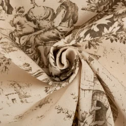 Dekostoff Baumwollstoff Toile de Jouy Festin Halbpanama natur beige 1,4m Breite