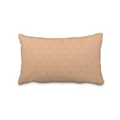 Dekostoff Baumwollstoff Waben Sechseck apricot gold metallic 1,40m Breite