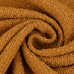 Dekostoff Boucle Deluxe uni meliert ocker gelb 1,40m breit