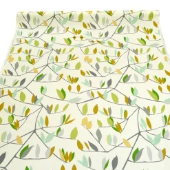 Dekostoff Coco Plum Lemonade Blätter grau grün gelb 137cm