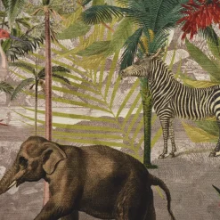 Dekostoff Digitaldruck Halbpanama Panel Tropical Safari Dschungel 1Stk 1,36x1,28m