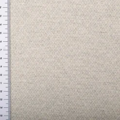 Dekostoff Dobby Diamond Mini Rauten Light Grey hellgrau ecru 1,40m Breite