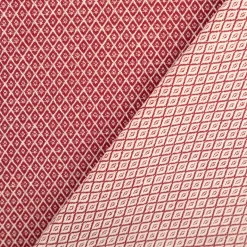 Dekostoff Dobby Diamond Mini Rauten Burgundy bordeaux ecru 1,40m Breite
