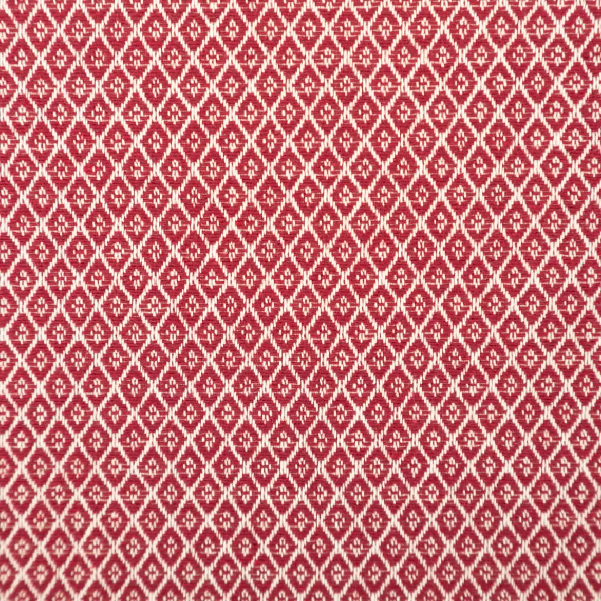 Dekostoff Dobby Diamond Mini Rauten Burgundy bordeaux ecru 1,40m Breite