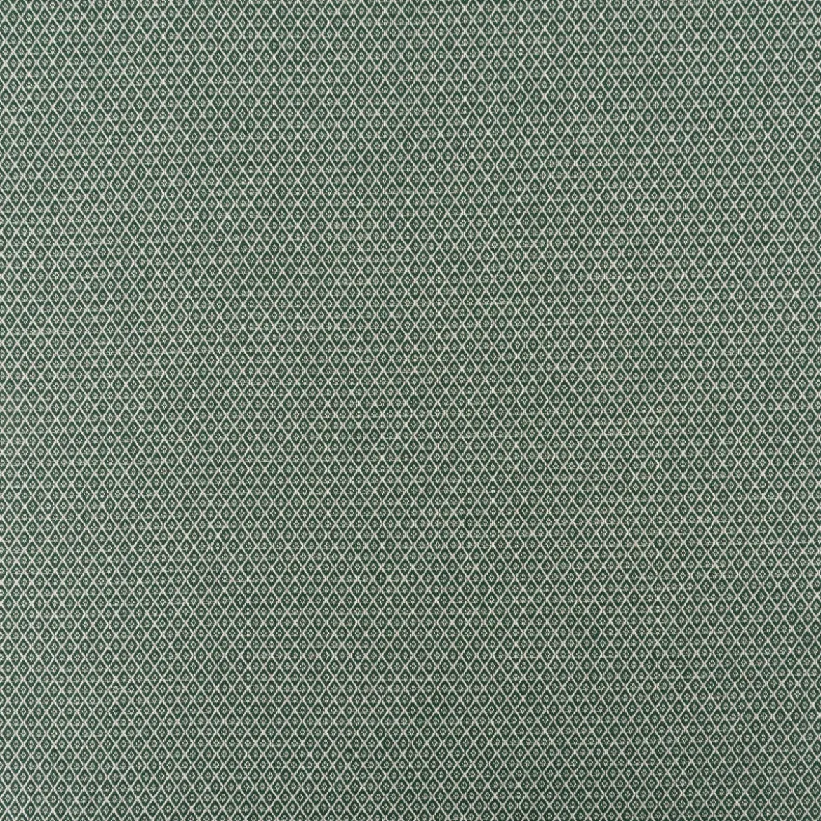 Dekostoff Dobby Diamond Mini Rauten dunkelgrün ecru 1,40m Breite