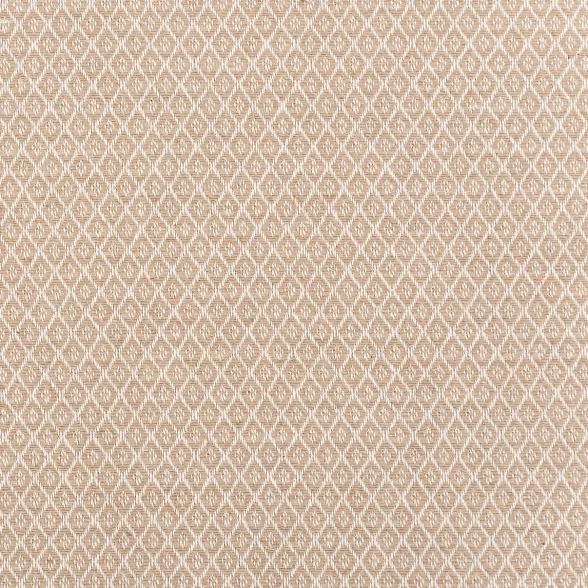 Dekostoff Dobby Diamond Mini Rauten linen beige ecru 1,40m Breite