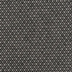 Dekostoff Dobby Diamond Mini Rauten schwarz ecru 1,40m Breite