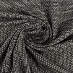Dekostoff Dobby Diamond Mini Rauten schwarz ecru 1,40m Breite