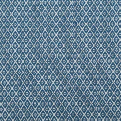 Dekostoff Dobby Diamond Mini Rauten blau ecru 1,40m Breite