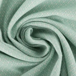 Dekostoff Dobby Diamond Mini Rauten mintgrün ecru 1,40m Breite