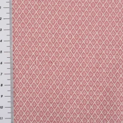 Dekostoff Dobby Diamond Mini Rauten altrosa ecru 1,40m Breite