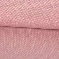 Dekostoff Dobby Diamond Mini Rauten altrosa ecru 1,40m Breite