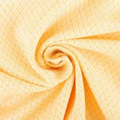 Dekostoff Dobby Diamond Mini Rauten Warm Yellow gelb ecru 1,40m Breite