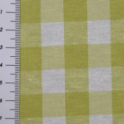 Dekostoff Dobby Karostoff Landhausstoff kariert lime weiß Karogröße ca.1,3x1,3cm 1,40m breit