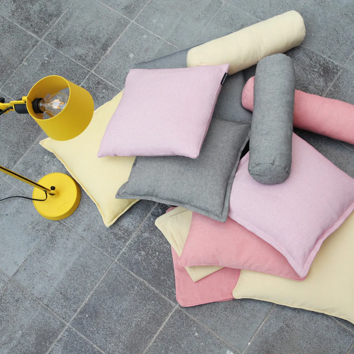 Dekostoff Dobby Panama Leinenlook uni rosa 1,40m Breite