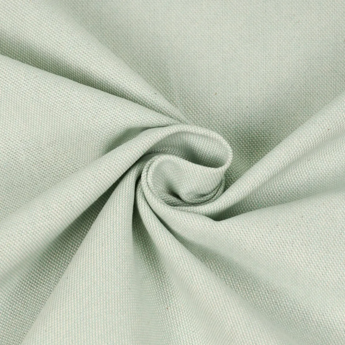 Dekostoff Dobby Panama Leinenlook uni pastell mint 1,40m Breite