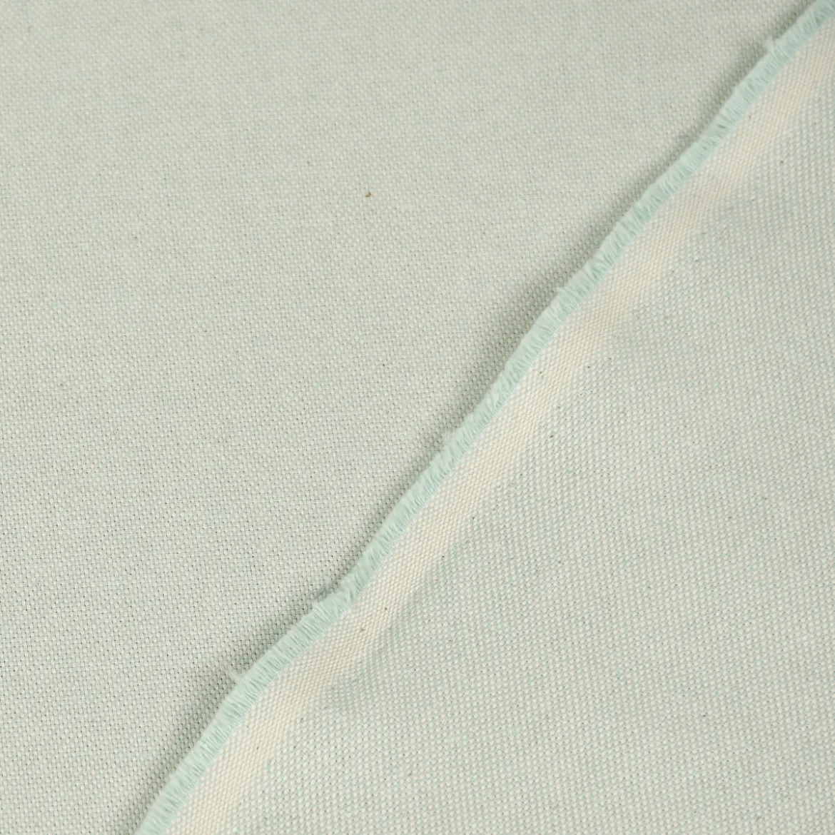 Dekostoff Dobby Panama Leinenlook uni pastell mint 1,40m Breite