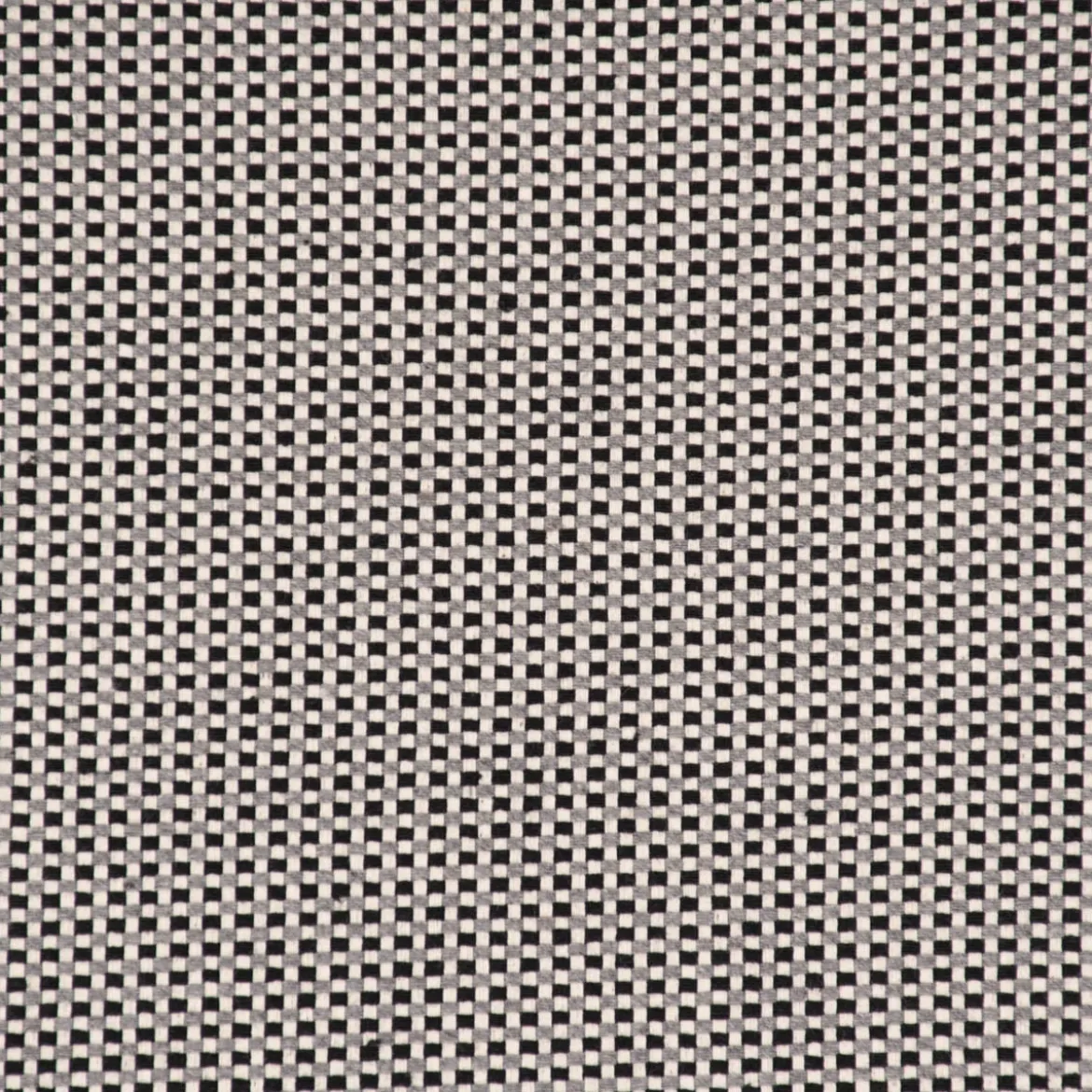 Dekostoff Dobby Panama Square Würfelstruktur uni schwarz grau 1,40m Breite