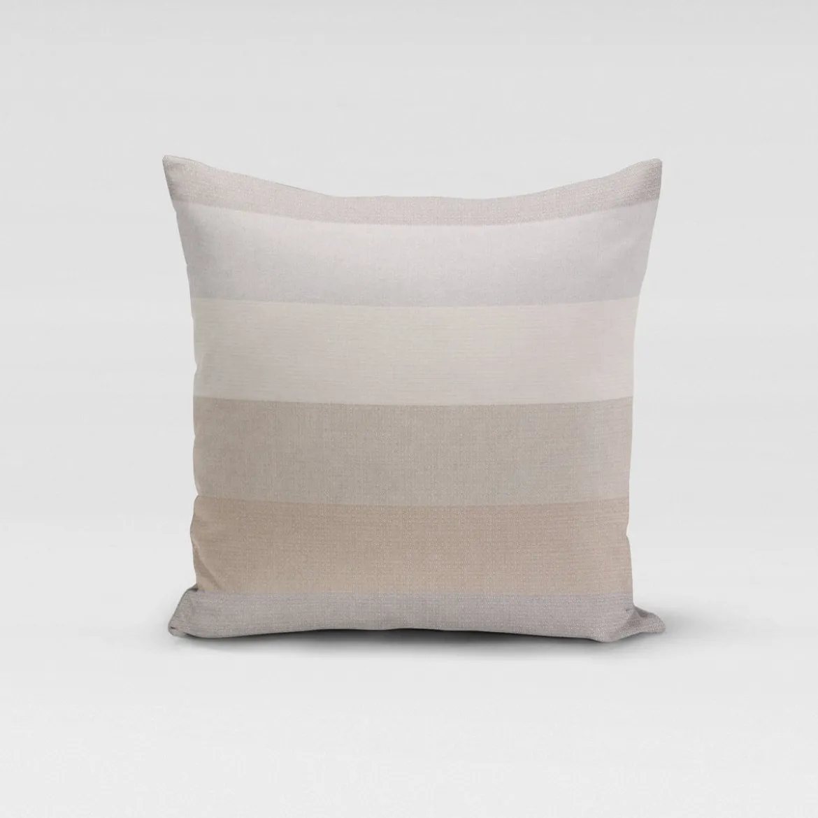 Dekostoff Dobby Streifen 9,5cm creme beige braun grau 1,40m Breite